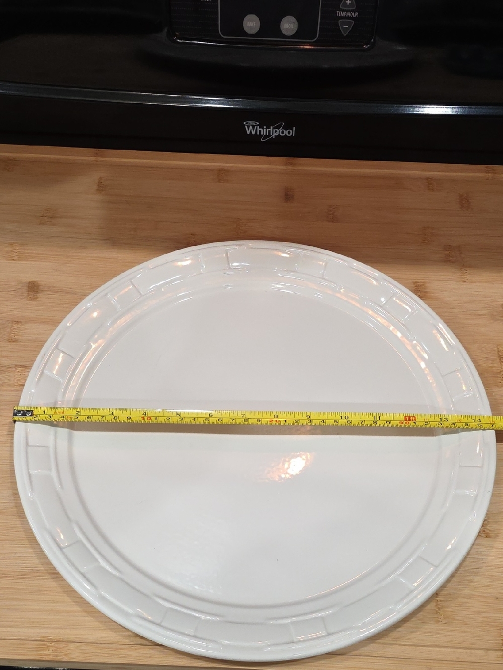 Longaberger Woven Traditions pottery Platter, Vintage Cream Color.